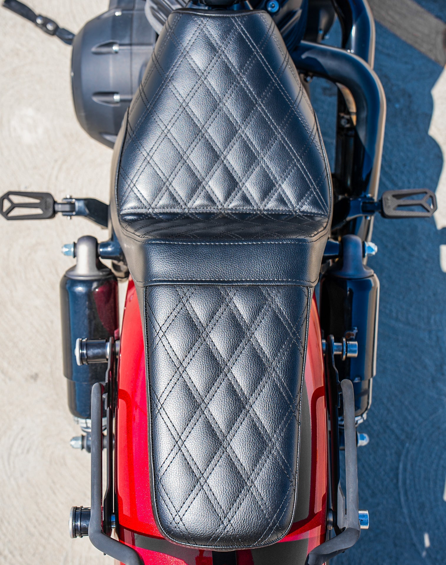 Iron Born Diamond Stitch Indian Sport Chief RT 2-Up Seat Black