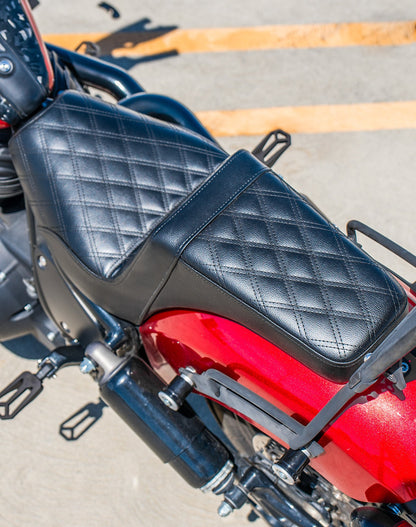 Iron Born Diamond Stitch Indian Sport Chief RT 2-Up Seat Black