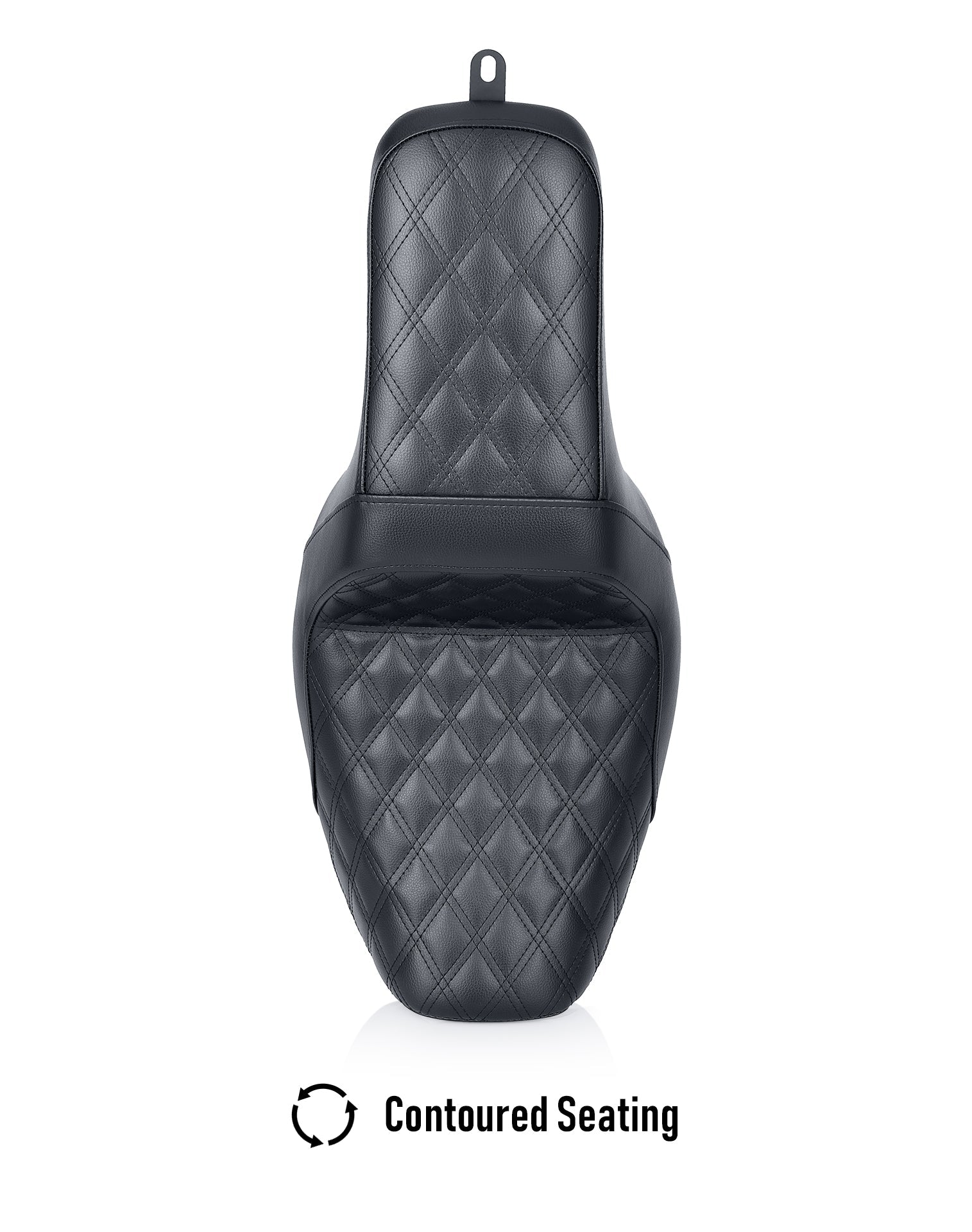 Iron Born Diamond Stitch 2-Up Seat para Harley Dyna Low Rider S FXDLS Black