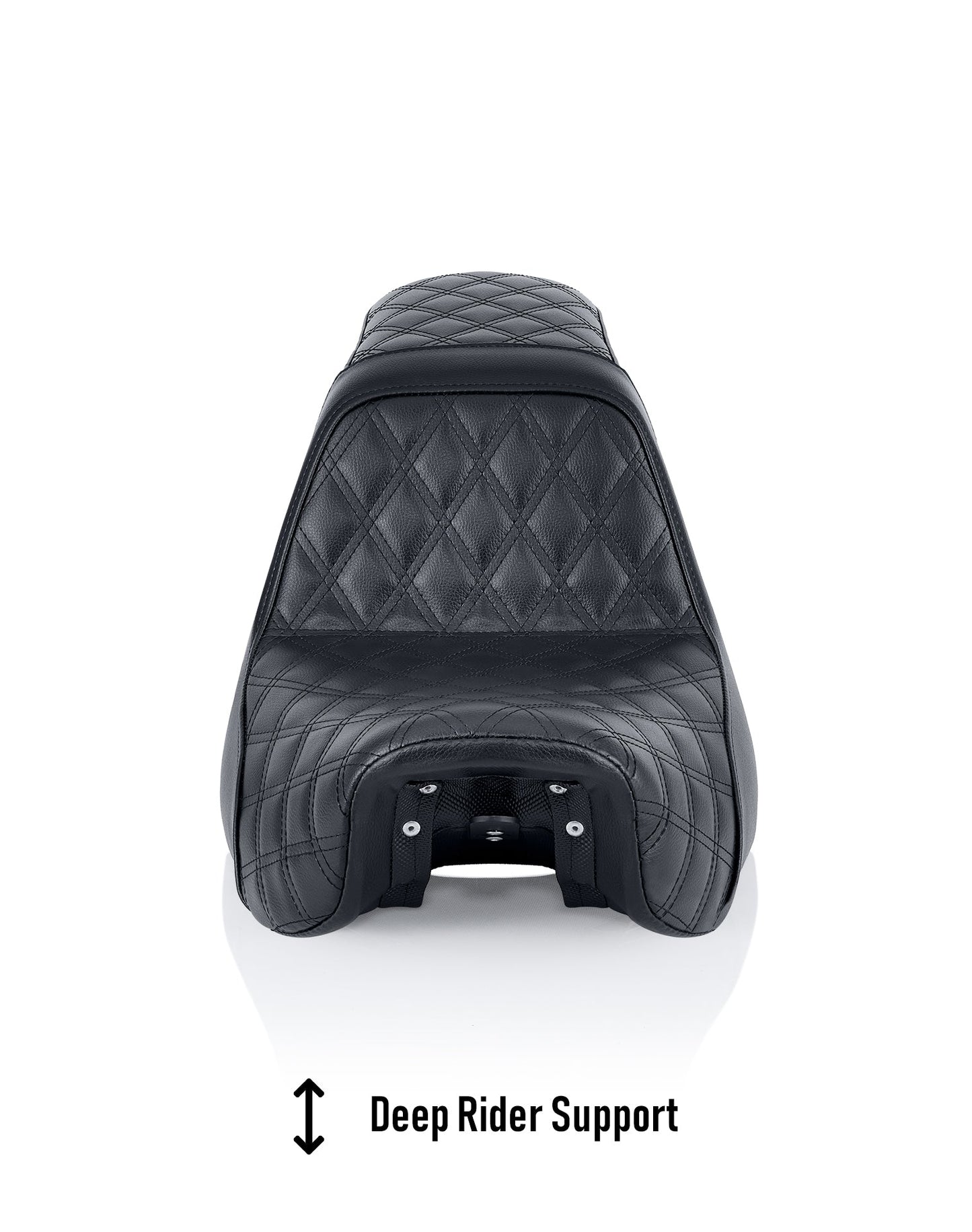 Iron Born Diamond Stitch 2-Up Seat para Harley Dyna Street Bob FXDB/I Black
