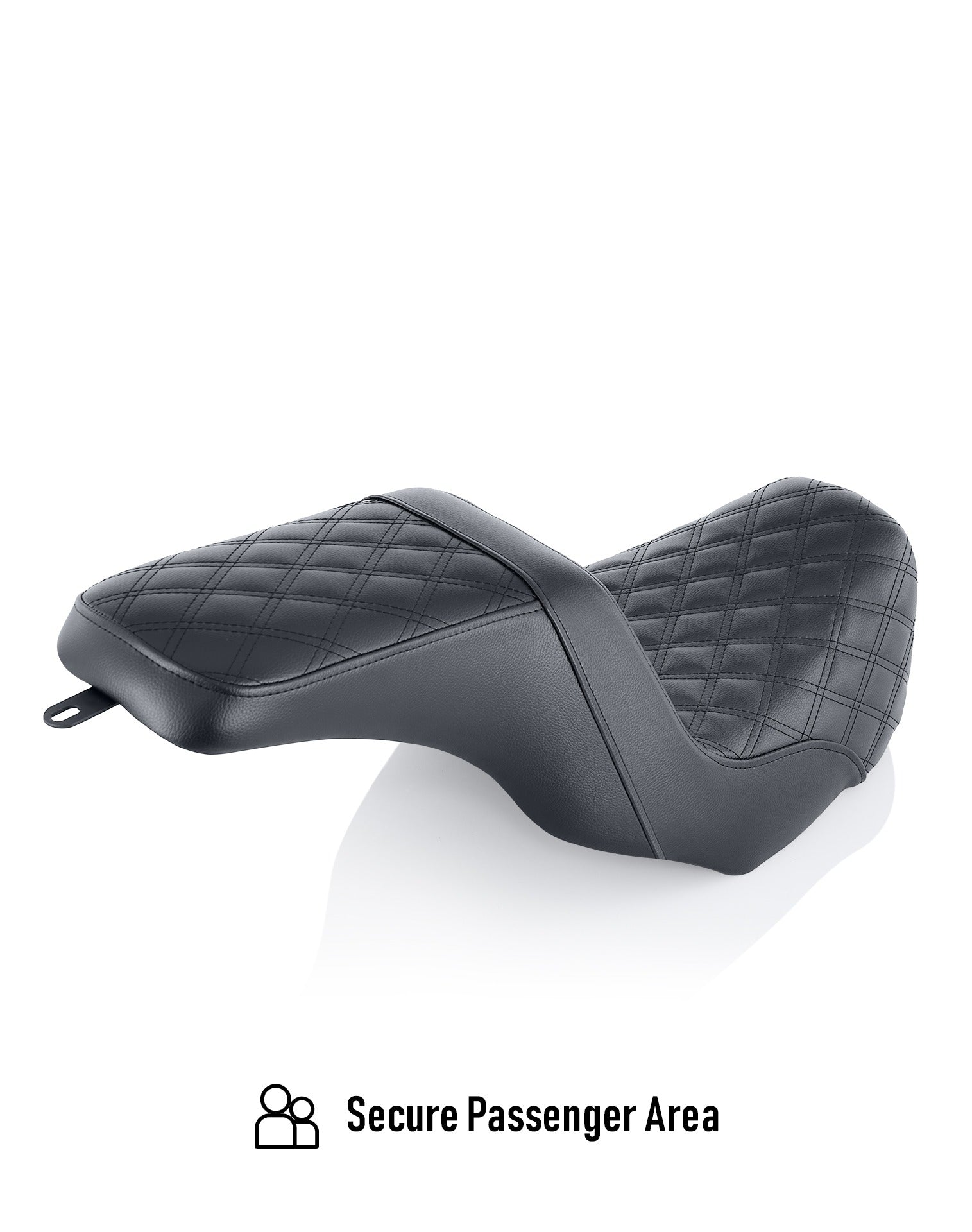 Iron Born Diamond Stitch 2-Up Seat para Harley Dyna Street Bob FXDB/I Black