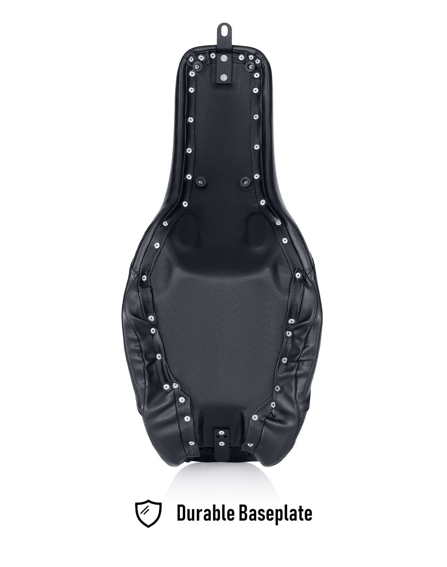 Iron Born Diamond Stitch 2-Up Seat para Harley Dyna Super Glide Custom FXDC/I Black
