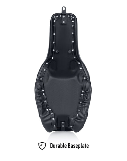 Iron Born Diamond Stitch 2-Up Seat para Harley Dyna Wide Glide FXDWG/I Black