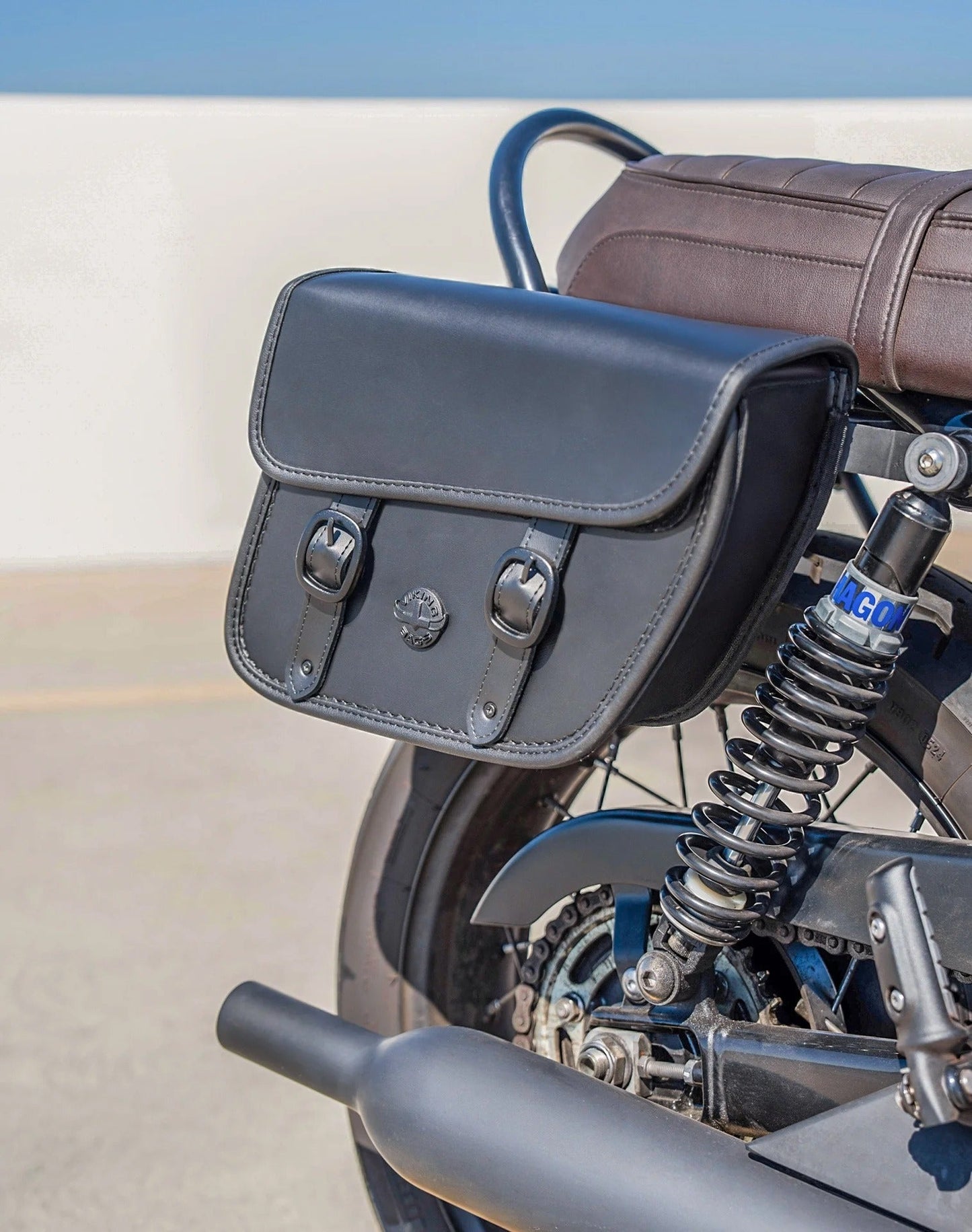 5L - Bront Triumph Bonneville T120 Leather Motocicleta Solo Alforja