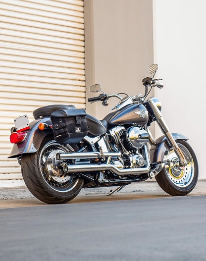 10L - Incognito Quick Mount Small Solo Motocicleta Alforja (Right Only) para Harley Softail Fat Boy FLSTF/I