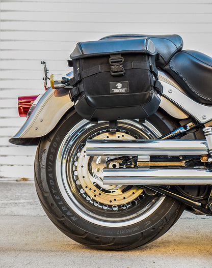 10L - Incognito Quick Mount Small Solo Motocicleta Alforja (Right Only) para Harley Softail Fat Boy FLSTF/I