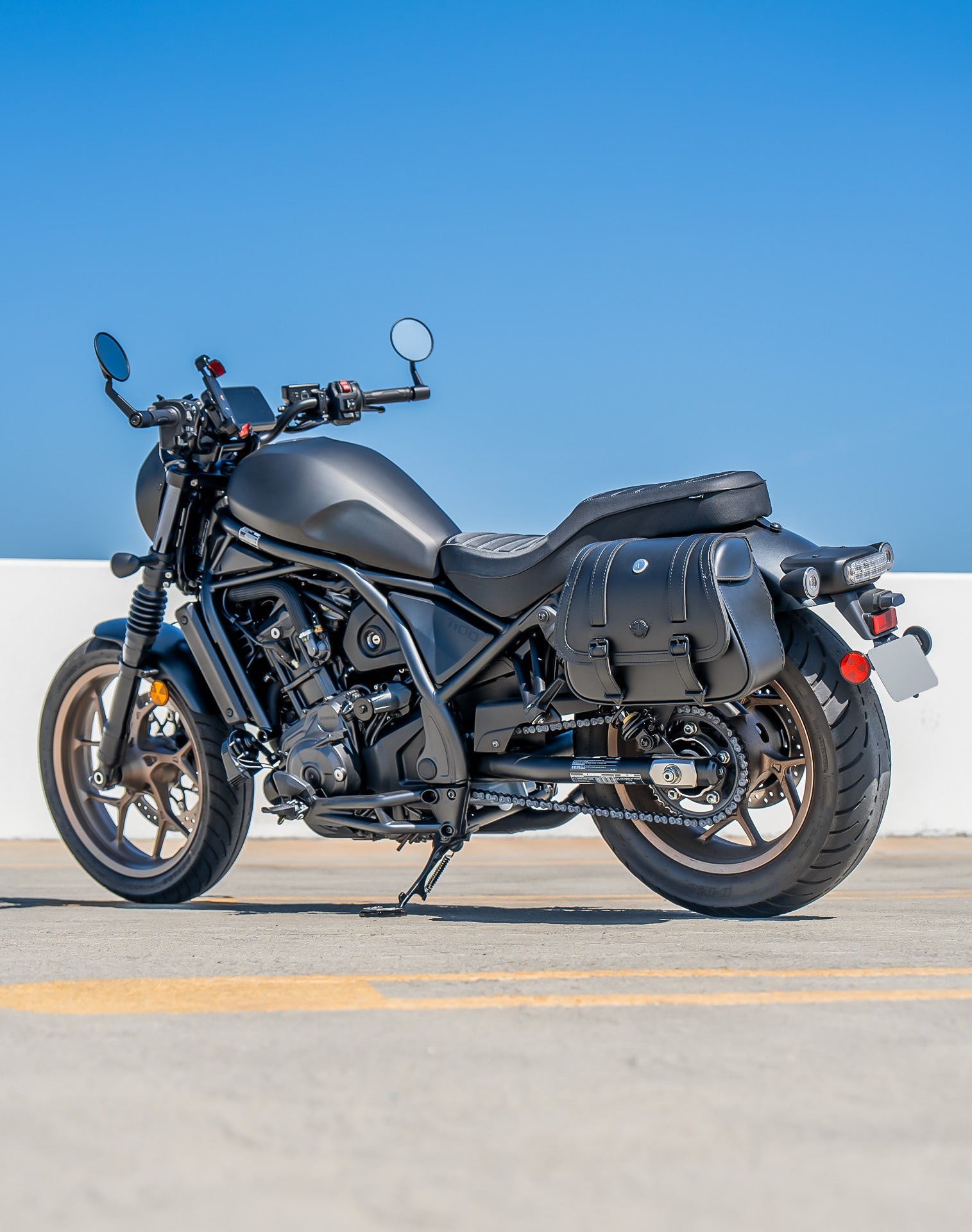 25L - SpiritBlade Medium Honda Rebel 1100 CMX1100 Leather Motocicleta Alforjas