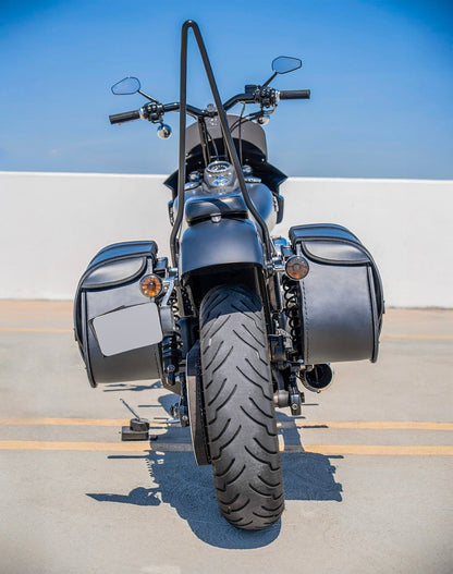 30L - Wraith Large Quick-Mount Shock Cutout Leather Alforjas para Harley Dyna Low Rider S FXDLS