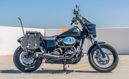 45L - Wraith XL Roll-Top Quick-Mount Shock Cutout Alforjas para Harley Dyna Super Glide FXD/I