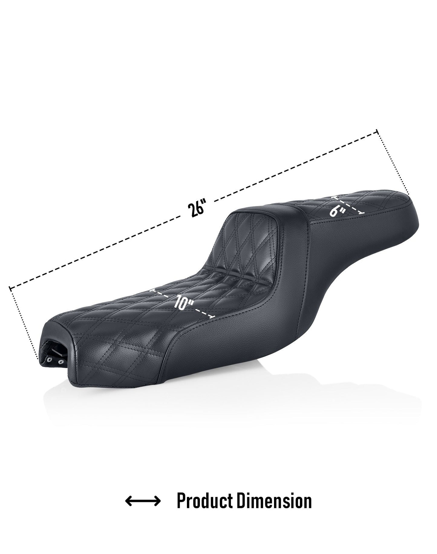 Iron Born Diamond Stitch 2-Up Seat para Harley Sportster 883 Iron XL883N Black