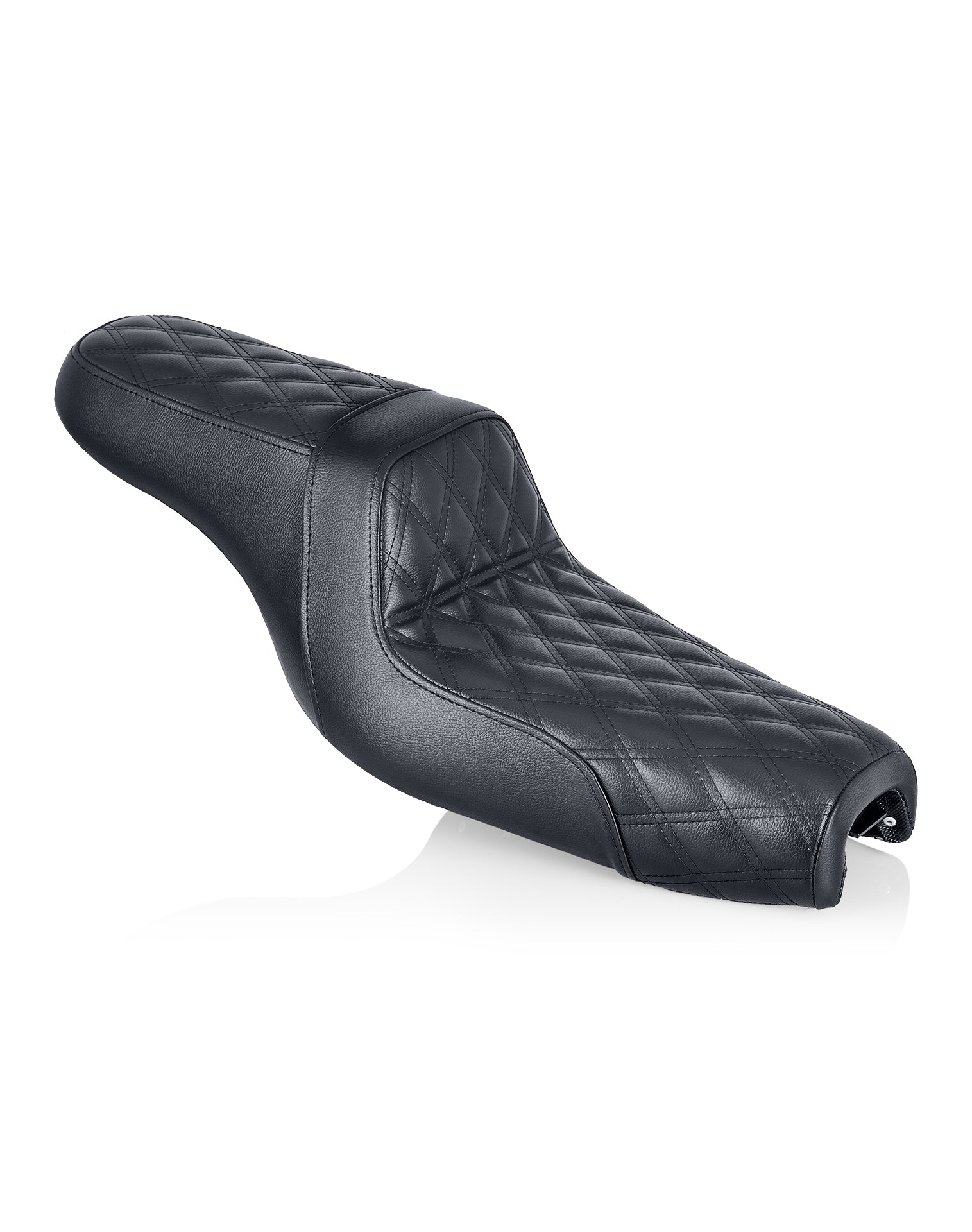 Iron Born Diamond Stitch 2-Up Seat para Harley Sportster Super Low XL1200T Black