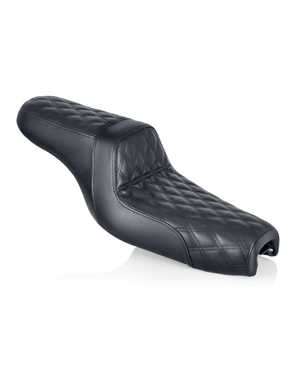 Iron Born Diamond Stitch 2-Up Seat para Harley Sportster Super Low XL1200T Black