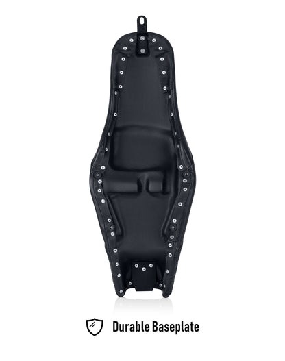 Iron Born Diamond Stitch 2-Up Seat para Harley Sportster Super Low XL1200T Black
