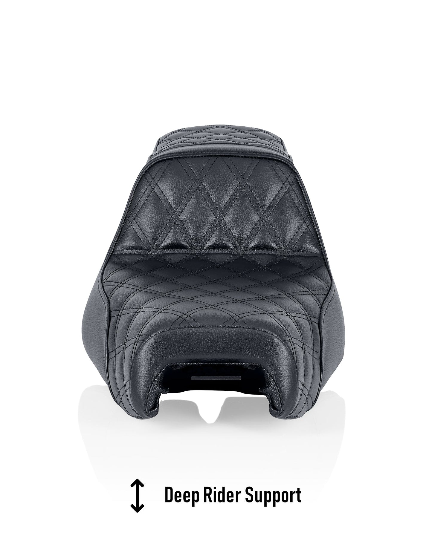 Iron Born Diamond Stitch 2-Up Seat para Harley Sportster Super Low XL1200T Black