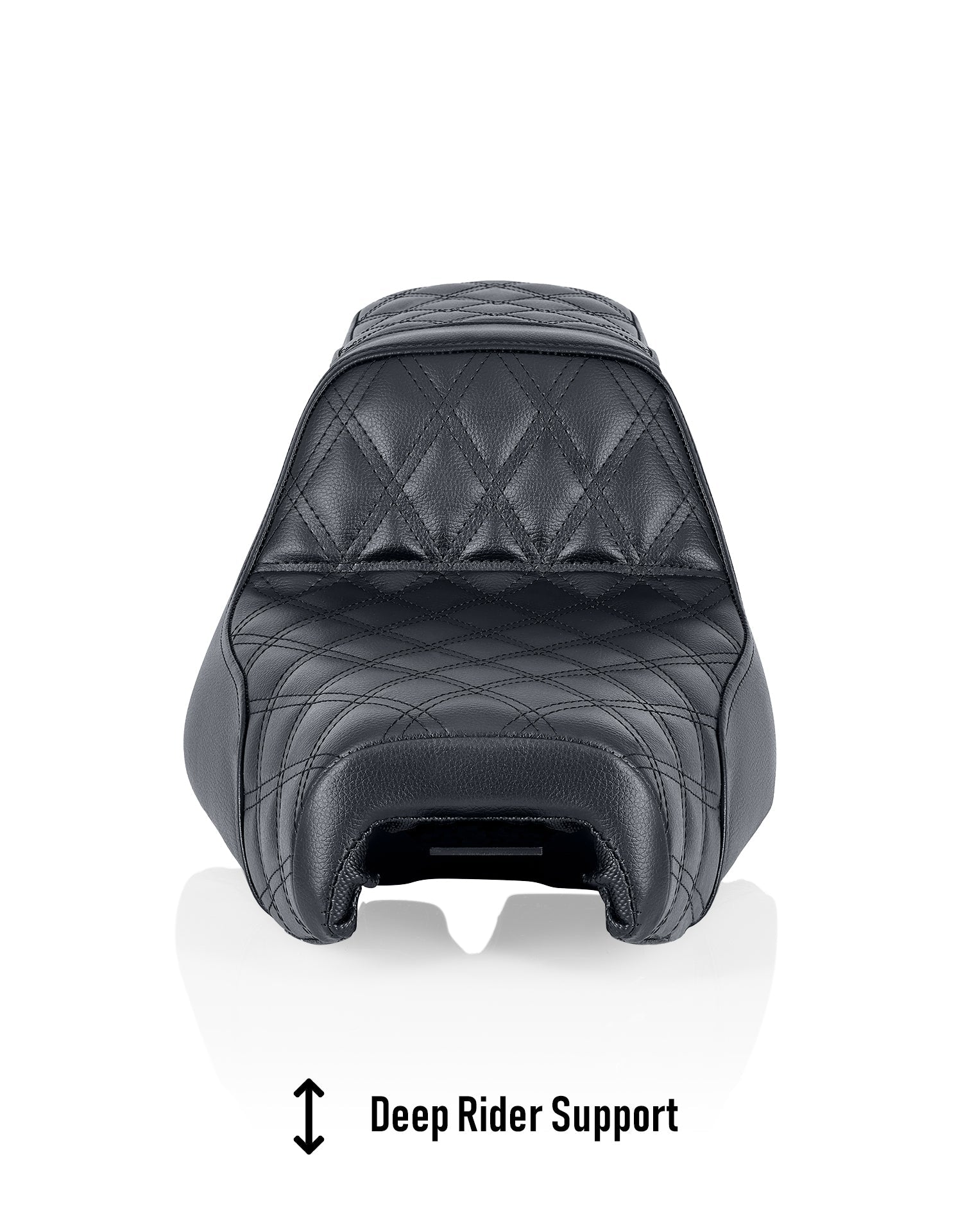 Iron Born Diamond Stitch 2-Up Seat para Harley Sportster Super Low XL1200T Black