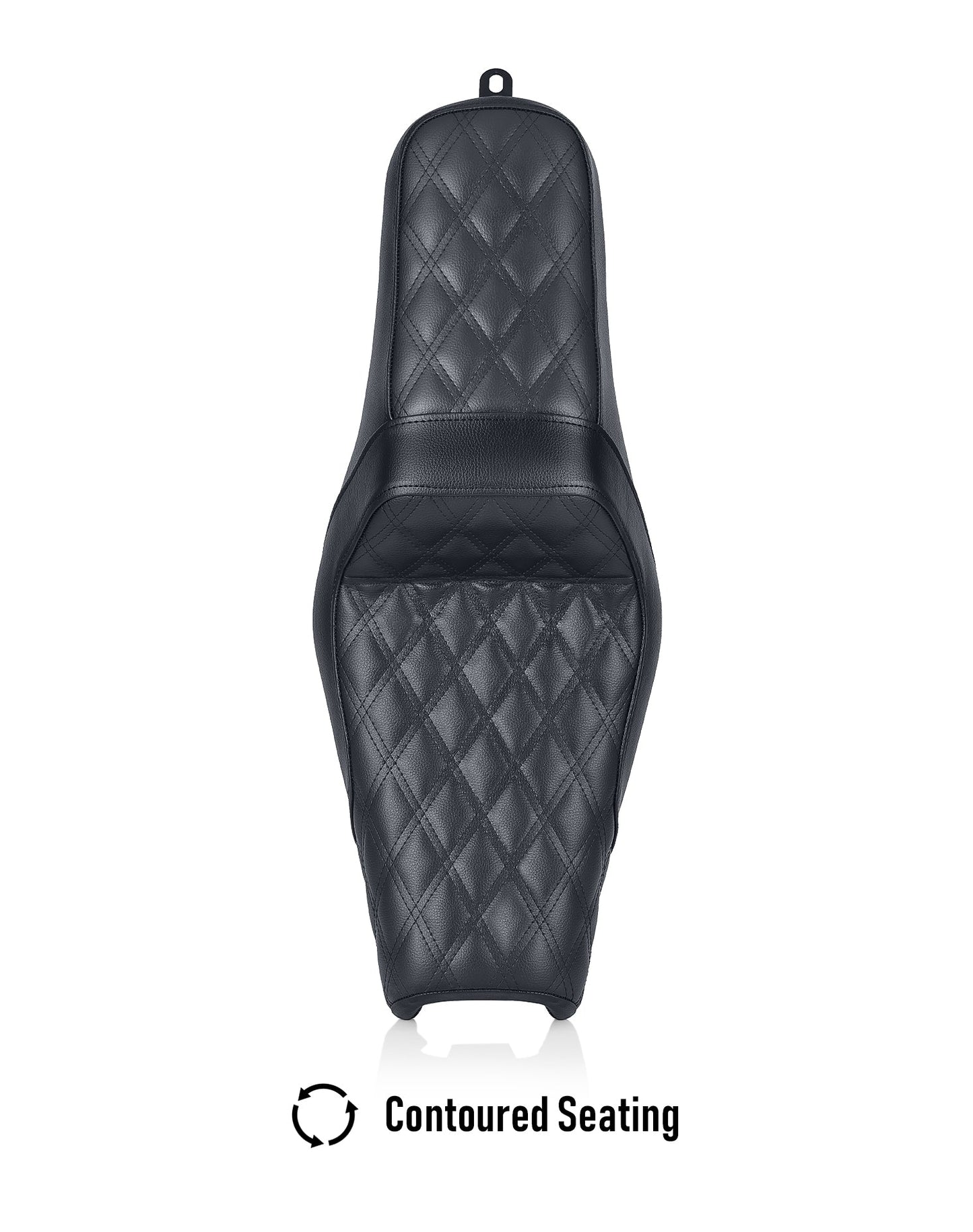 Iron Born Diamond Stitch 2-Up Seat para Harley Sportster Super Low XL1200T Black