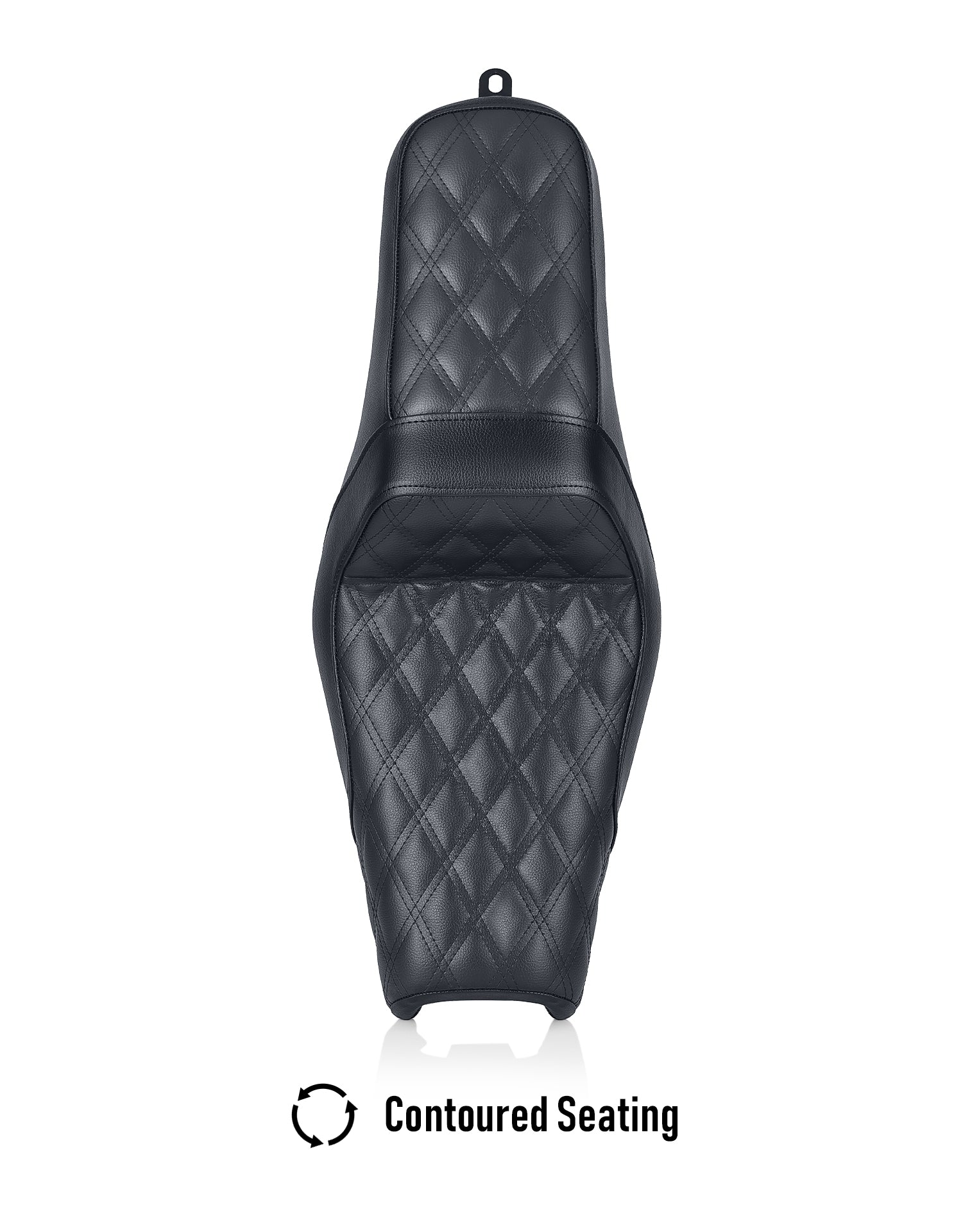 Iron Born Diamond Stitch 2-Up Seat para Harley Sportster Super Low XL1200T Black
