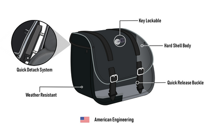 25L - Out Rider Medium Quick-Mount Triumph Bonneville Speedmaster Alforjas