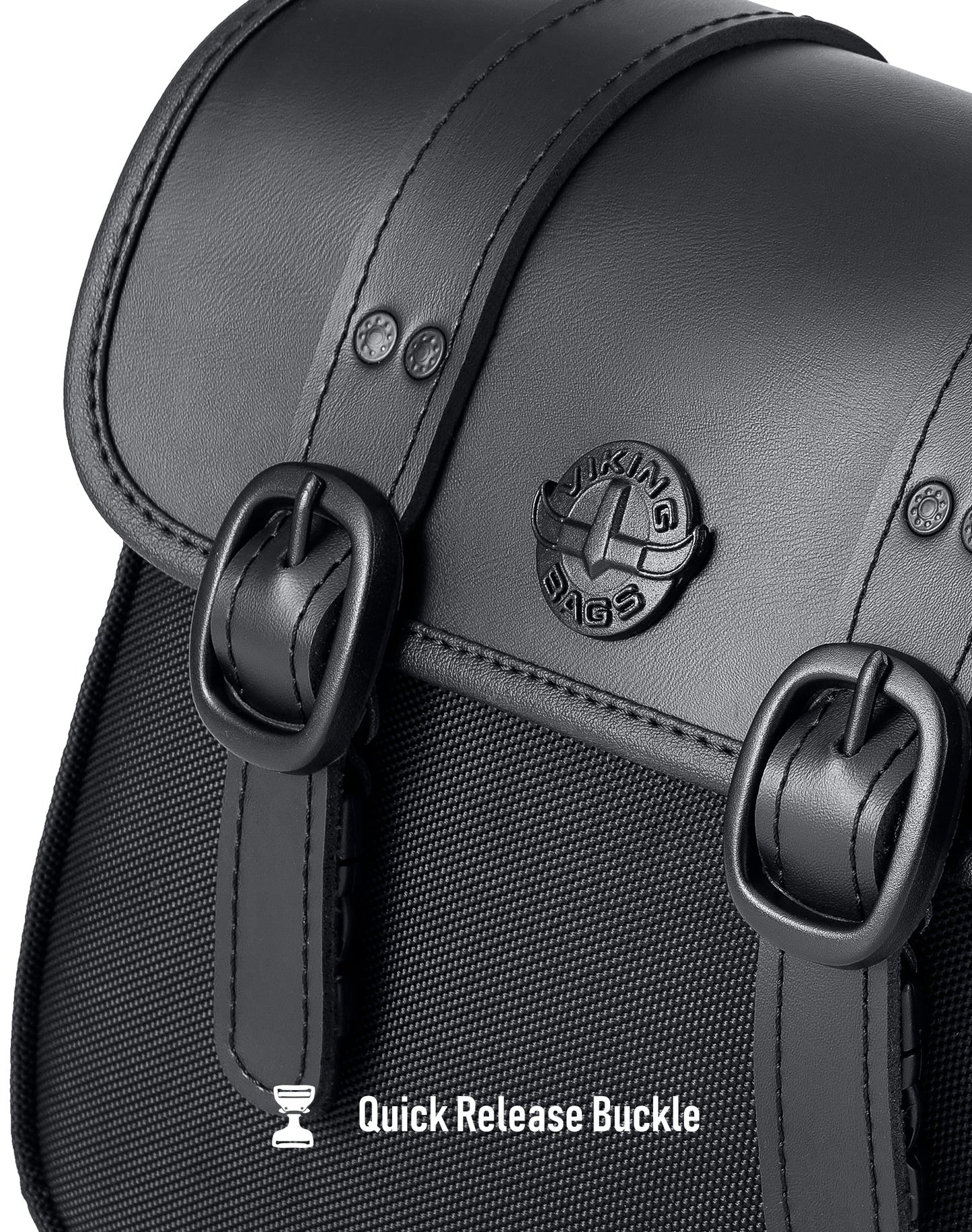 8L - Swift Small Leather Alforjas para Harley Dyna Super Glide Custom FXD/I