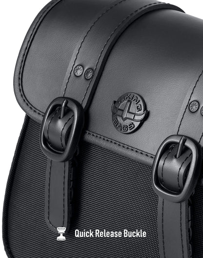 8L - Swift Small Leather Alforjas para Harley Dyna Low Rider FXDL/I