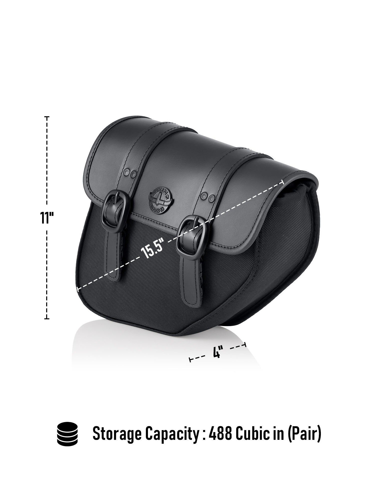 8L - Swift Small Leather Alforjas para Harley Dyna Low Rider FXDL/I