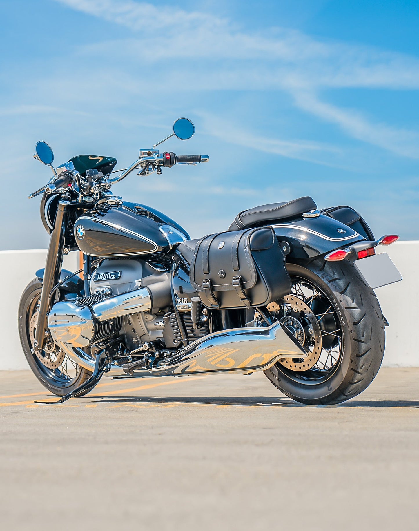 25L - SpiritBlade Medium BMW R18 Leather Motocicleta Alforjas
