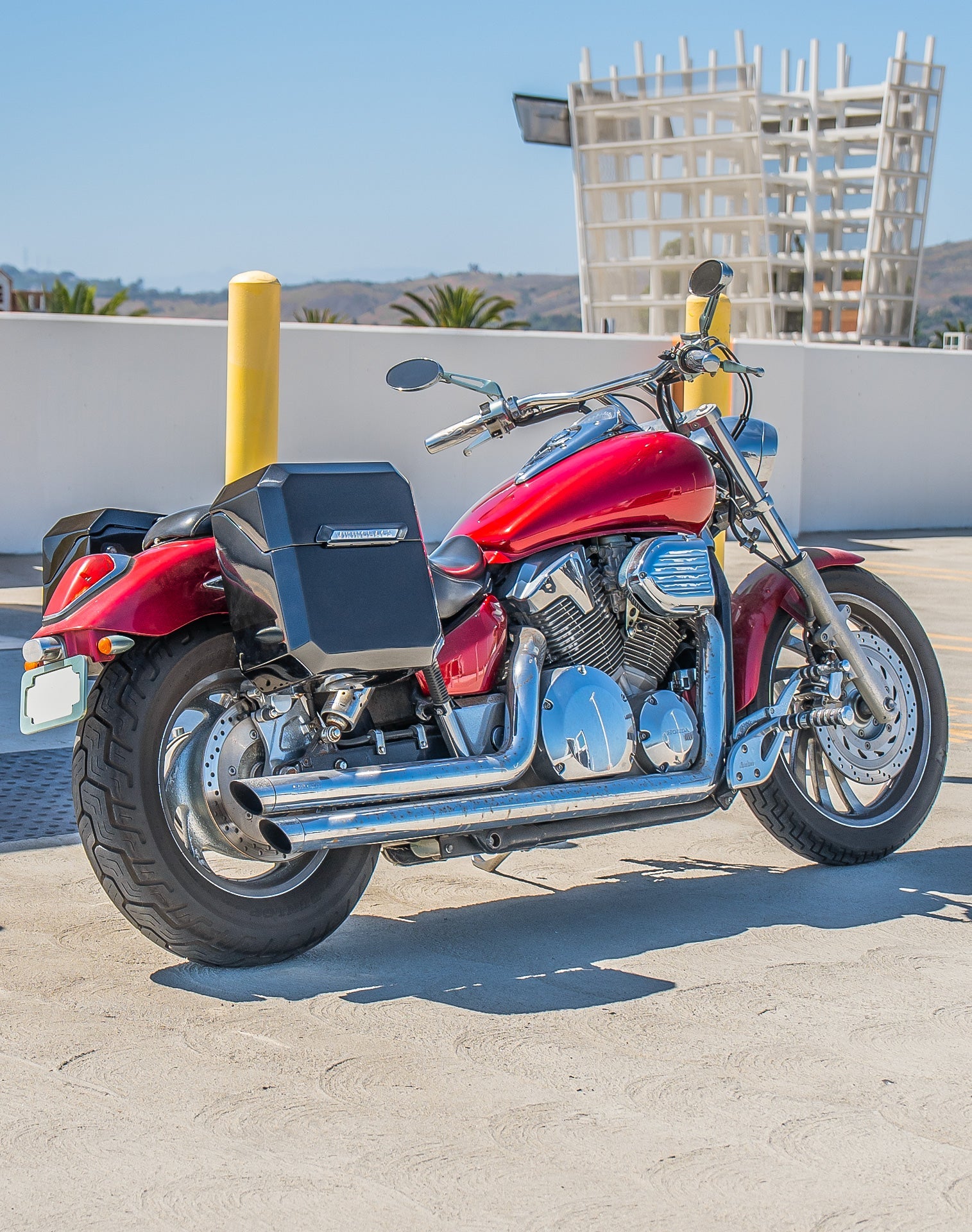 15L - Outlaw Quick Mount Medium Honda VTX 1300 C Painted Hard Solo Alforja (Right Only)