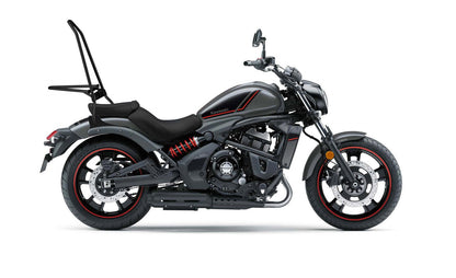 Iron Born Blade 25" Sissy bar with Foldable Luggage Rack para Kawasaki Vulcan S Matte Black
