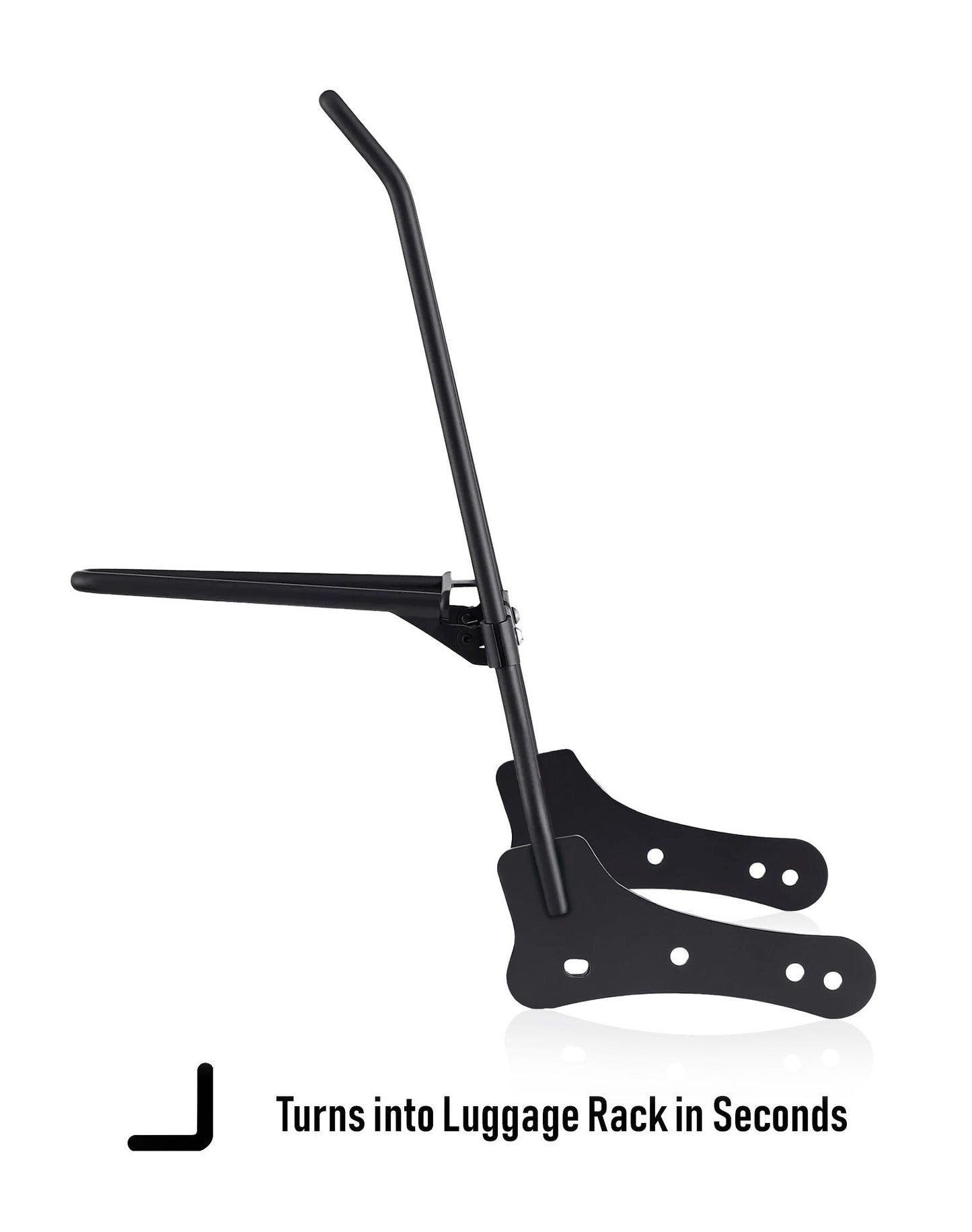 Iron Born Blade 25" Sissy bar with Foldable Luggage Rack para Kawasaki Vulcan S Matte Black