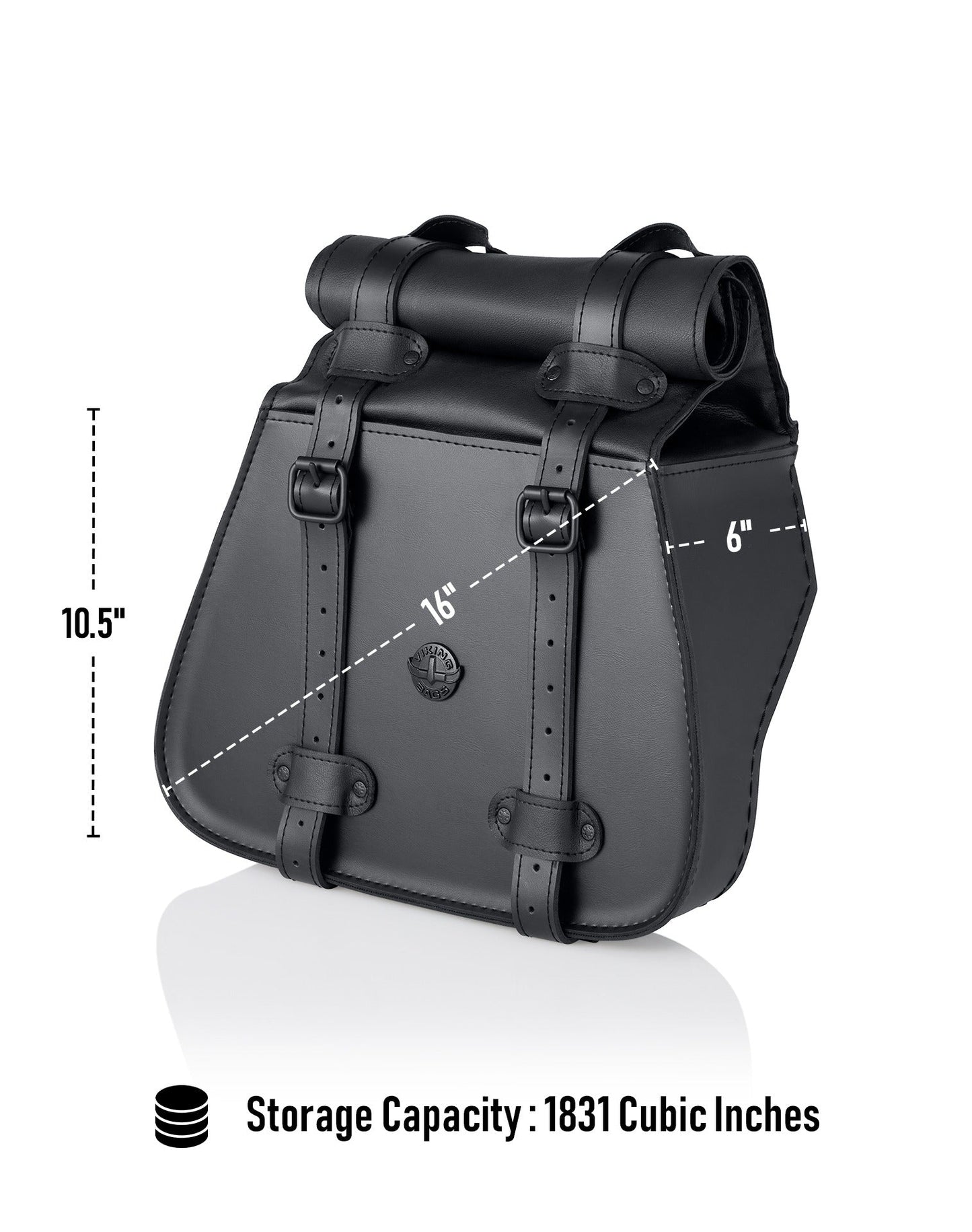 30L - SpiritBlade Roll-Top Large Indian Super Chief Limited Motocicleta Leather Alforjas