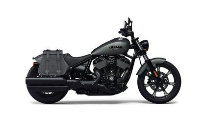 30L - SpiritBlade Roll-Top Large Indian Chief Dark Horse Motocicleta Leather Alforjas