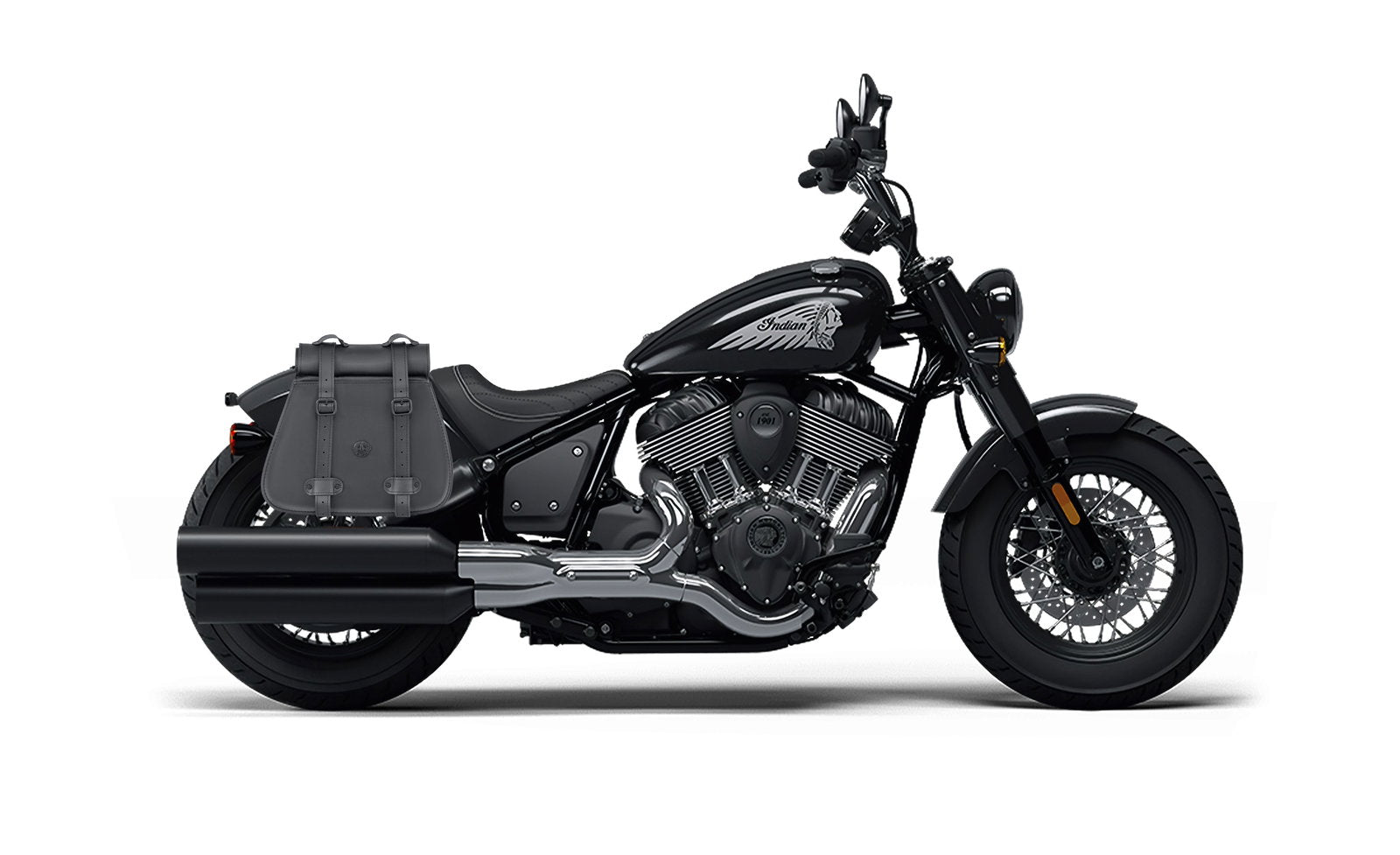 30L - SpiritBlade Roll-Top Large Indian Chief Bobber Motocicleta Leather Alforjas