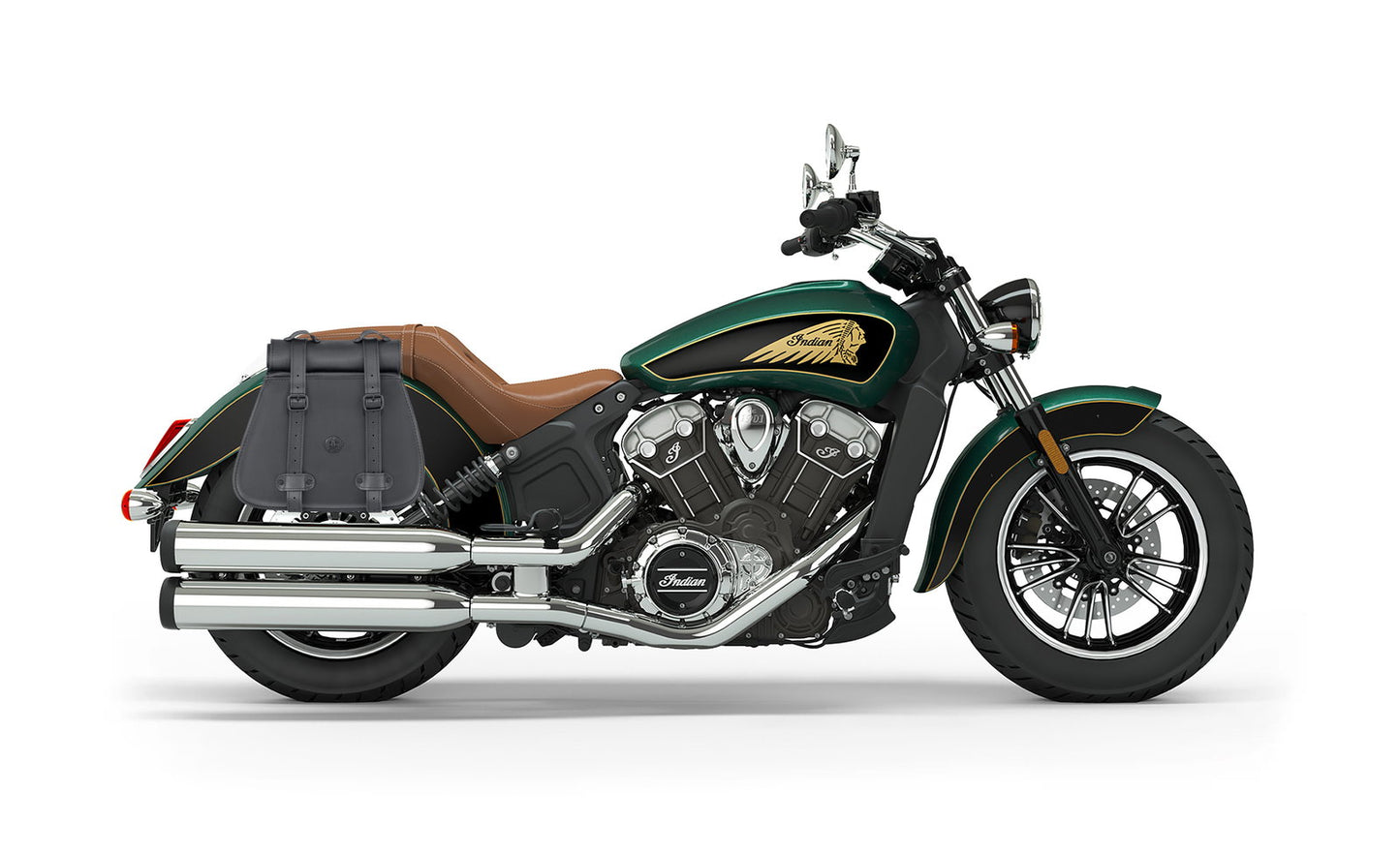 30L - SpiritBlade Roll-Top Large Indian Scout Motocicleta Leather Alforjas