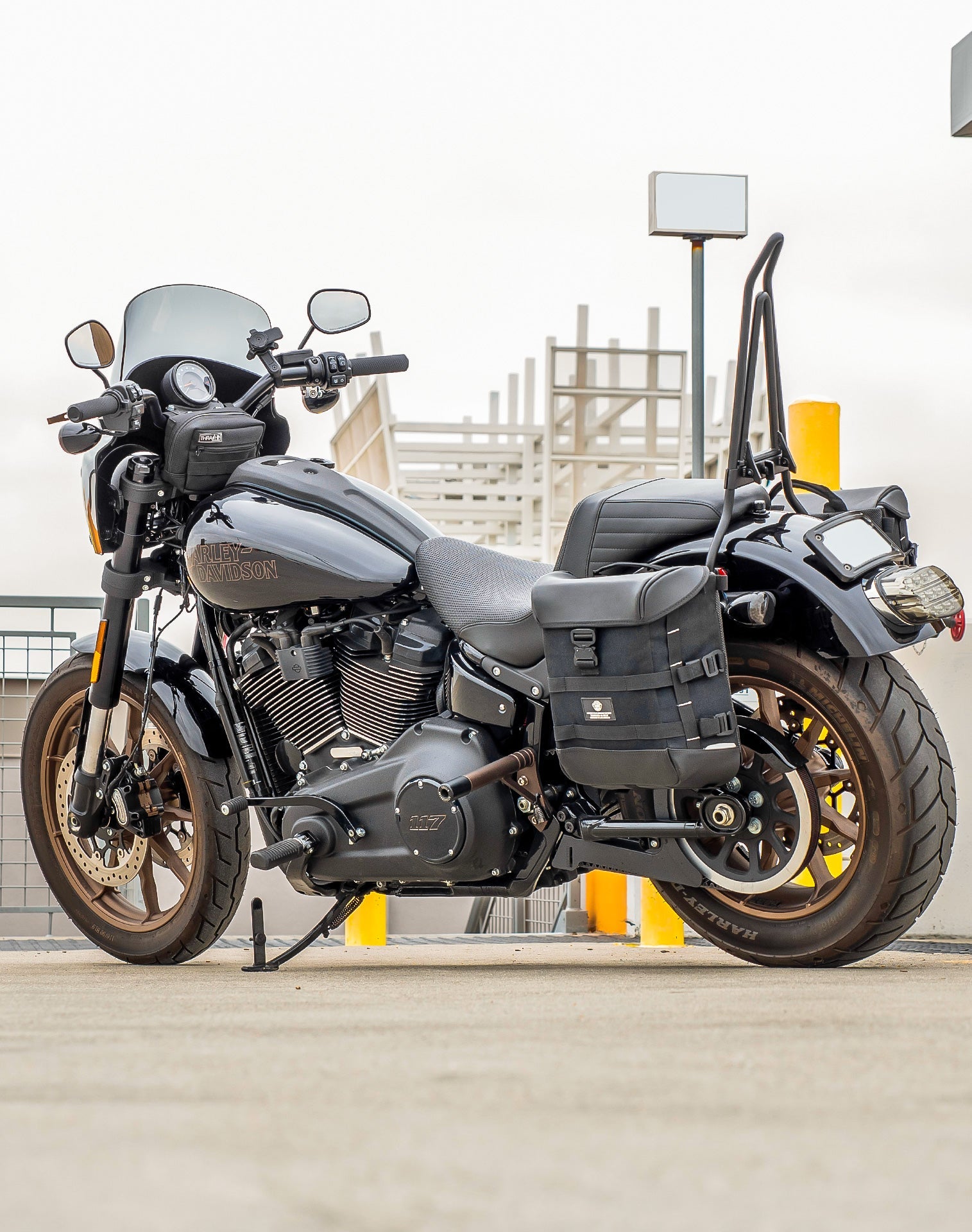 15L - Incognito Quick Mount Medium Solo Motocicleta Alforja (Left Only) para Harley Softail Low Rider S FXLRS