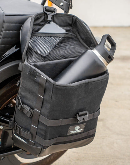 15L - Incognito Quick Mount Medium Solo Motocicleta Alforja (Left Only) para Harley Softail Low Rider S FXLRS