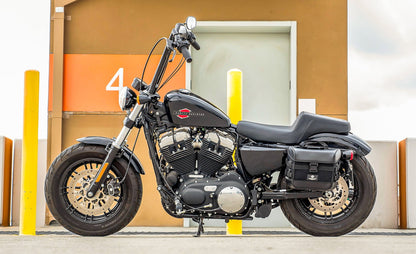 10L - Incognito Quick Mount Small Solo Motocicleta Alforja (Left Only) para Harley Sportster Forty Eight XL1200X/XL1200XS