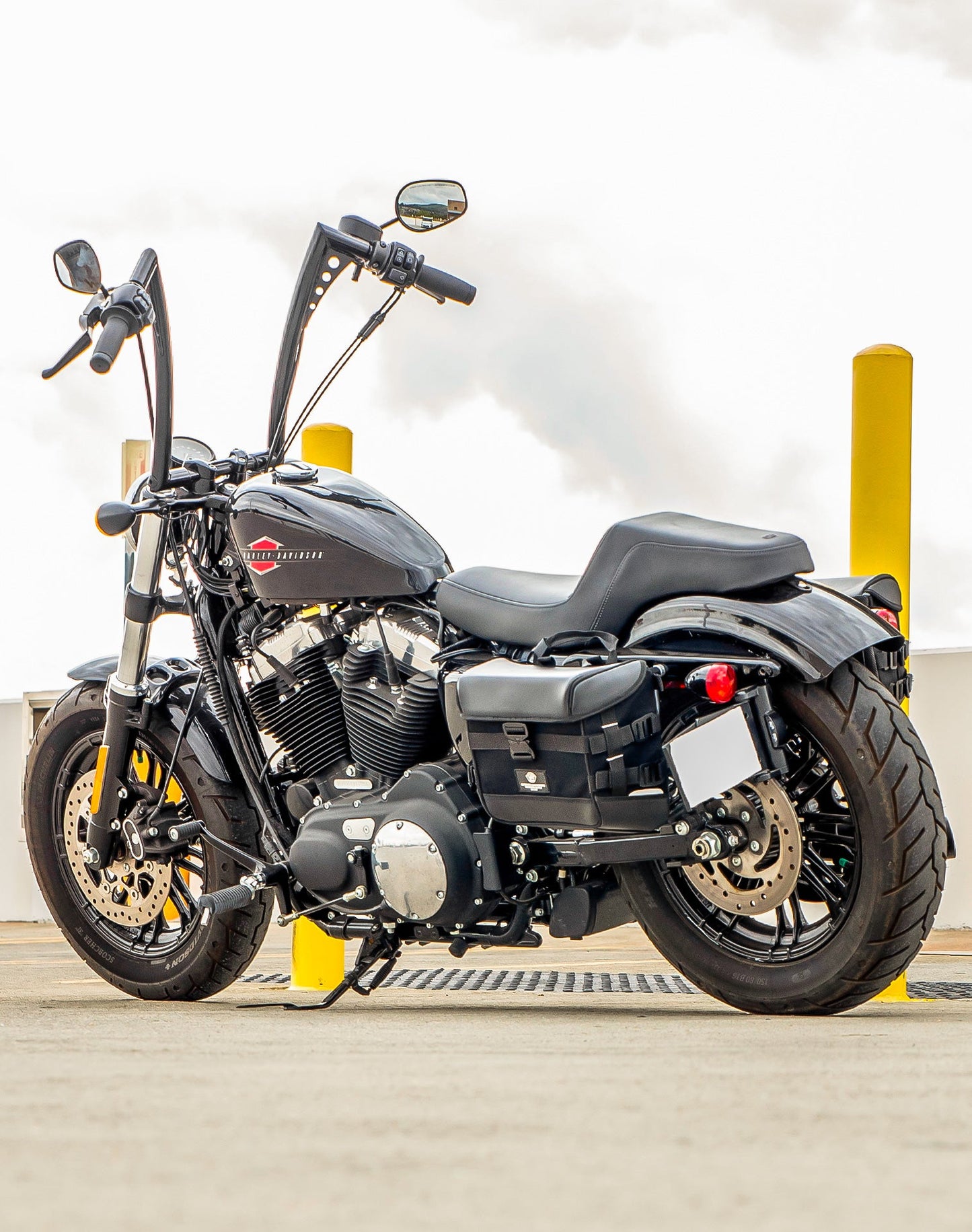 10L - Incognito Quick Mount Small Solo Motocicleta Alforja (Left Only) para Harley Sportster Forty Eight XL1200X/XL1200XS
