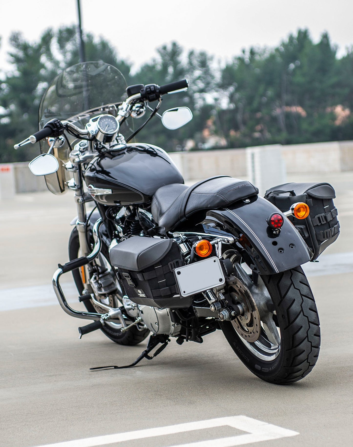 10L - Incognito Quick Mount Small Solo Motocicleta Alforja (Left Only) para Harley Sportster 1200 Custom XL1200C/XLH1200C/XL50