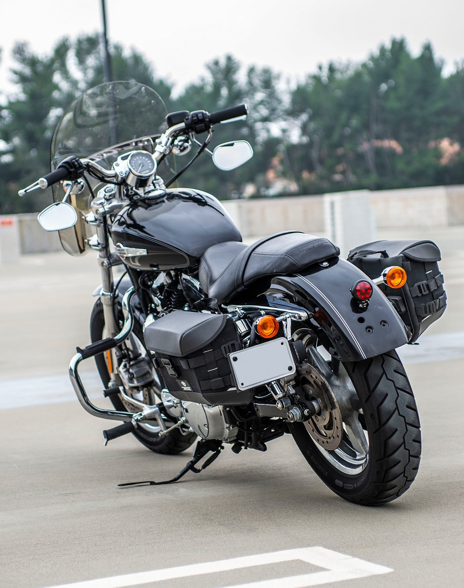 10L - Incognito Quick Mount Small Solo Motocicleta Alforja (Left Only) para Harley Sportster 1200 Custom XL1200C/XLH1200C/XL50