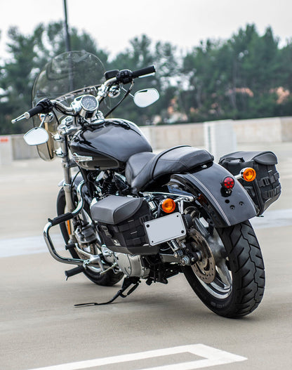 10L - Incognito Quick Mount Small Solo Motocicleta Alforja (Left Only) para Harley Sportster 1200 Custom XL1200C/XLH1200C/XL50