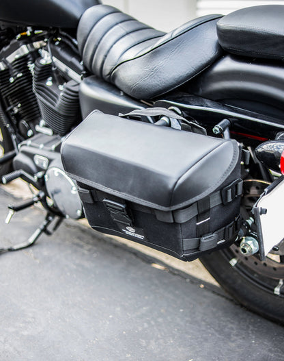 10L - Incognito Quick Mount Small Solo Motocicleta Alforja (Left Only) para Harley Sportster 883 Iron XL883N