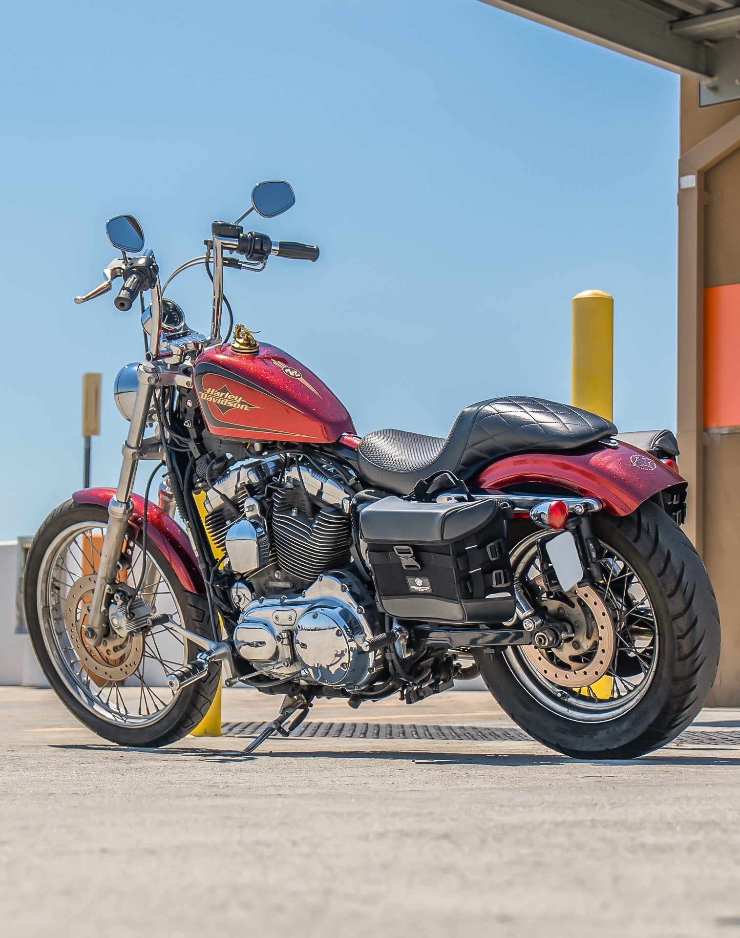 10L - Incognito Quick Mount Small Solo Motocicleta Alforja (Left Only) para Harley Sportster Seventy Two XL1200V