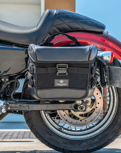10L - Incognito Quick Mount Small Solo Motocicleta Alforja (Left Only) para Harley Sportster Seventy Two XL1200V
