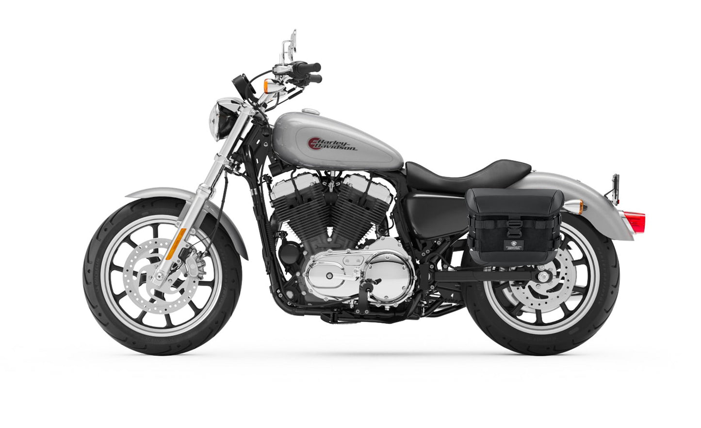10L - Incognito Quick Mount Small Solo Motocicleta Alforja (Left Only) para Harley Sportster Super Low XL883L