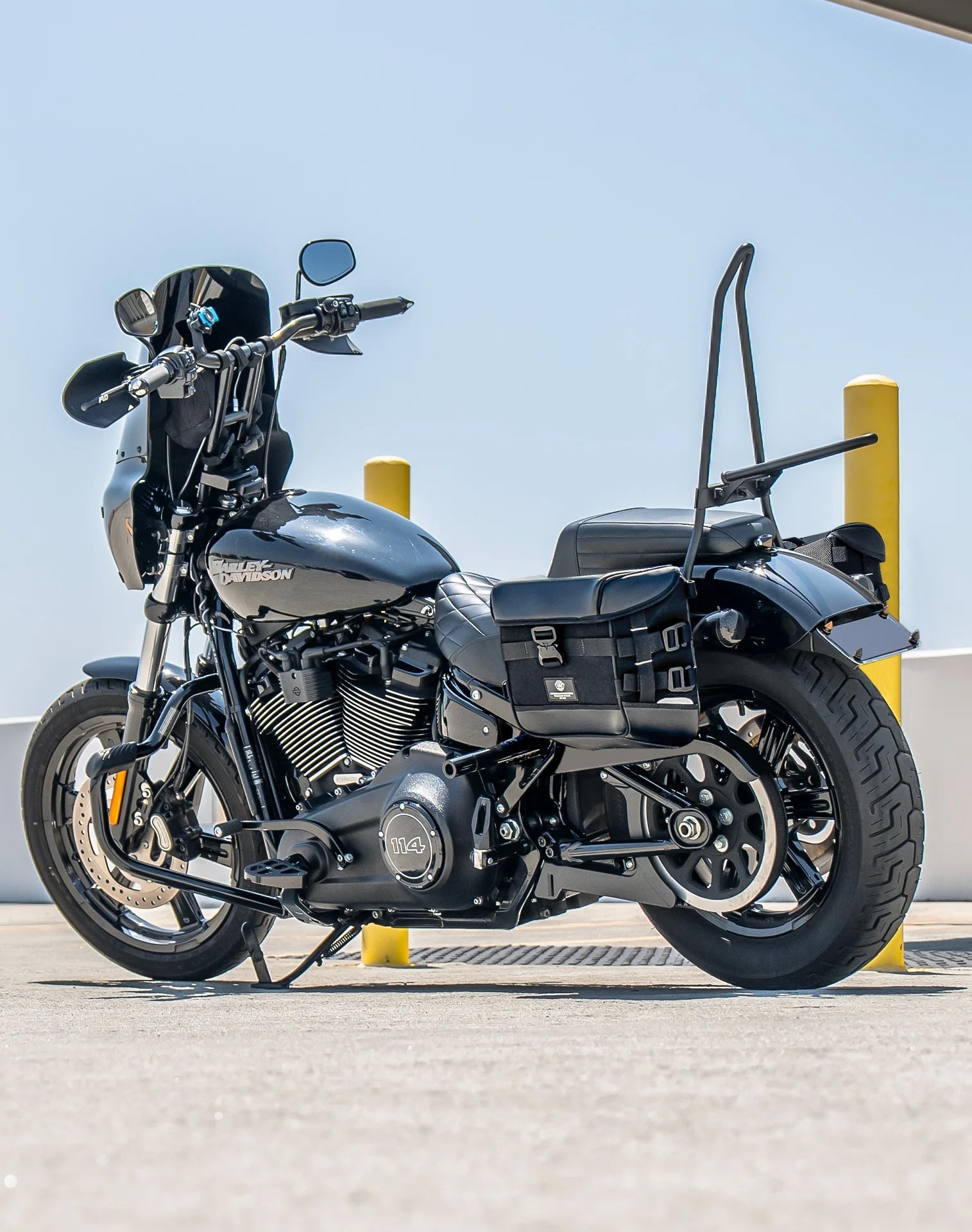 10L - Incognito Quick Mount Small Solo Motocicleta Alforja (Left Only) para Harley Softail Street Bob FXBB/S