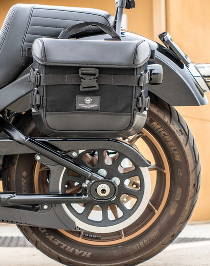 10L - Incognito Quick Mount Small Solo Motocicleta Alforja (Left Only) para Harley Softail Low Rider S FXLRS