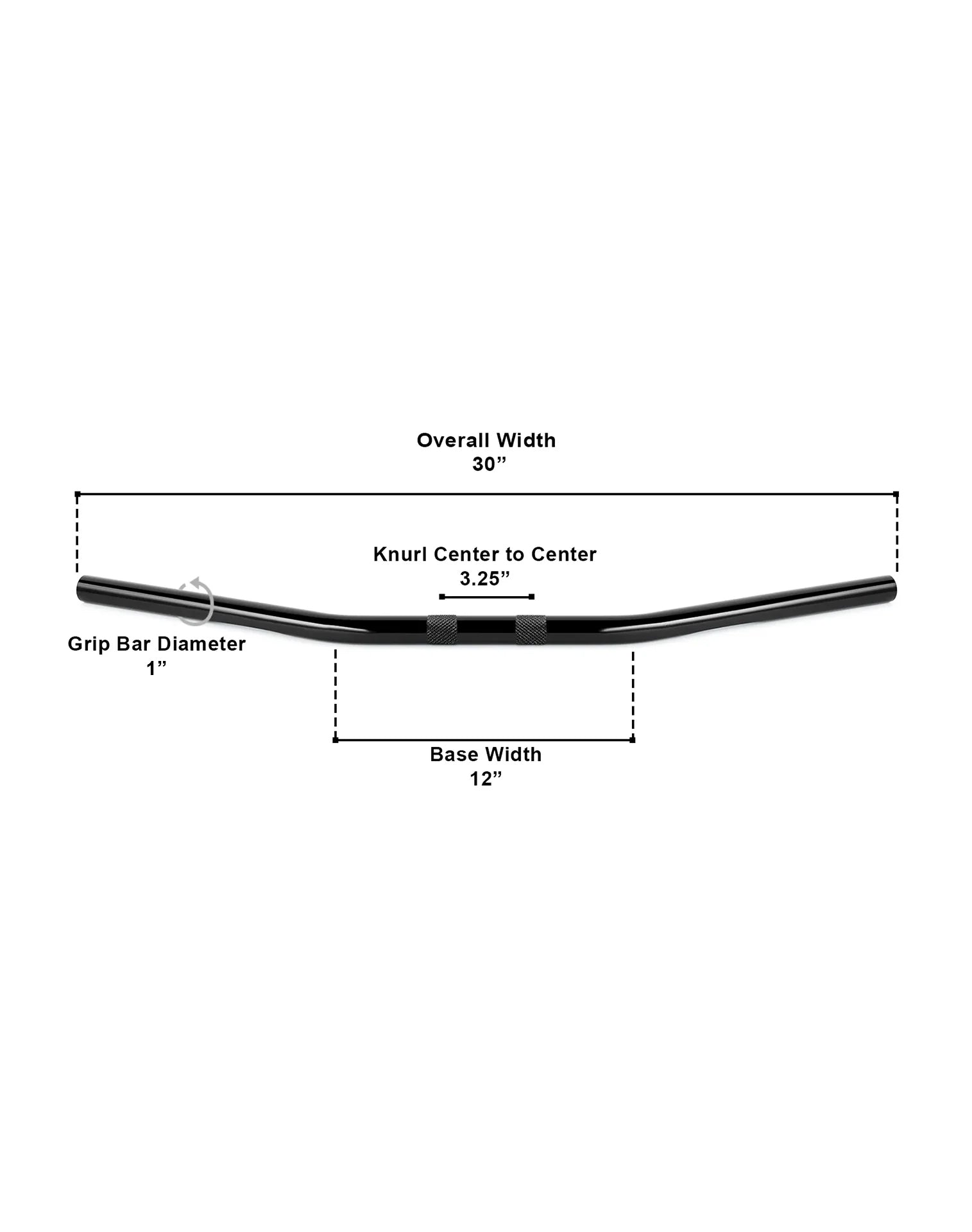 Viking Iron Born Drag Handlebar para Harley Dyna Super Glide FXD Gloss Black