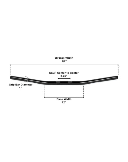 Viking Iron Born Drag Handlebar para Harley Sportster 883 Iron XL883N Gloss Black