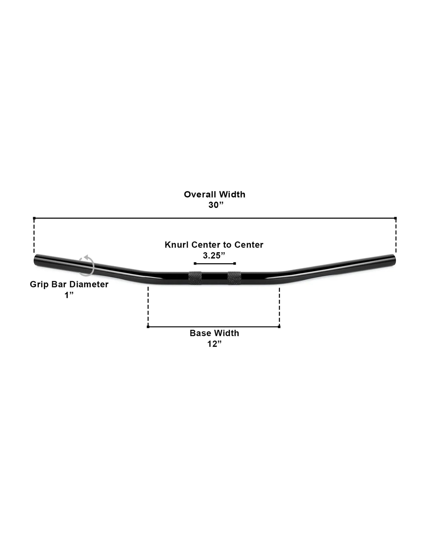 Viking Iron Born Drag Handlebar para Harley Sportster Superlow Gloss Black