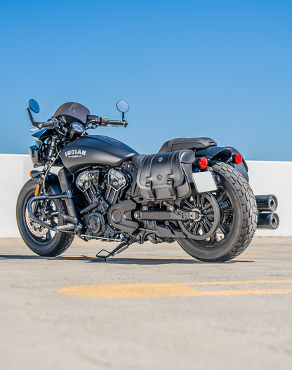 25L - SpiritBlade Medium Indian Scout Bobber Leather Motocicleta Alforjas